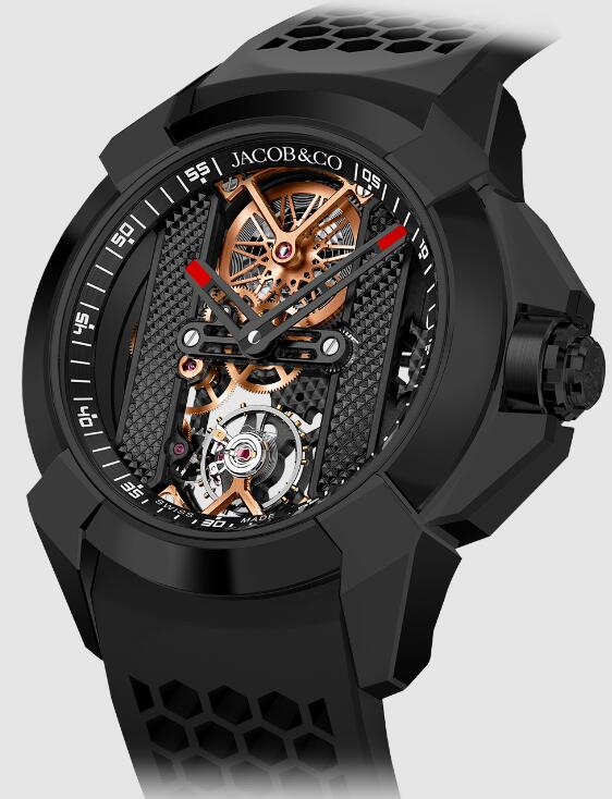 Review Jacob & Co EPIC X BLACK DLC STEEL - BLACK INNER RING EX120.11.AB.AB.ABRUA Replica watch